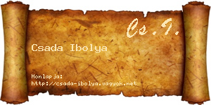Csada Ibolya névjegykártya