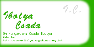 ibolya csada business card